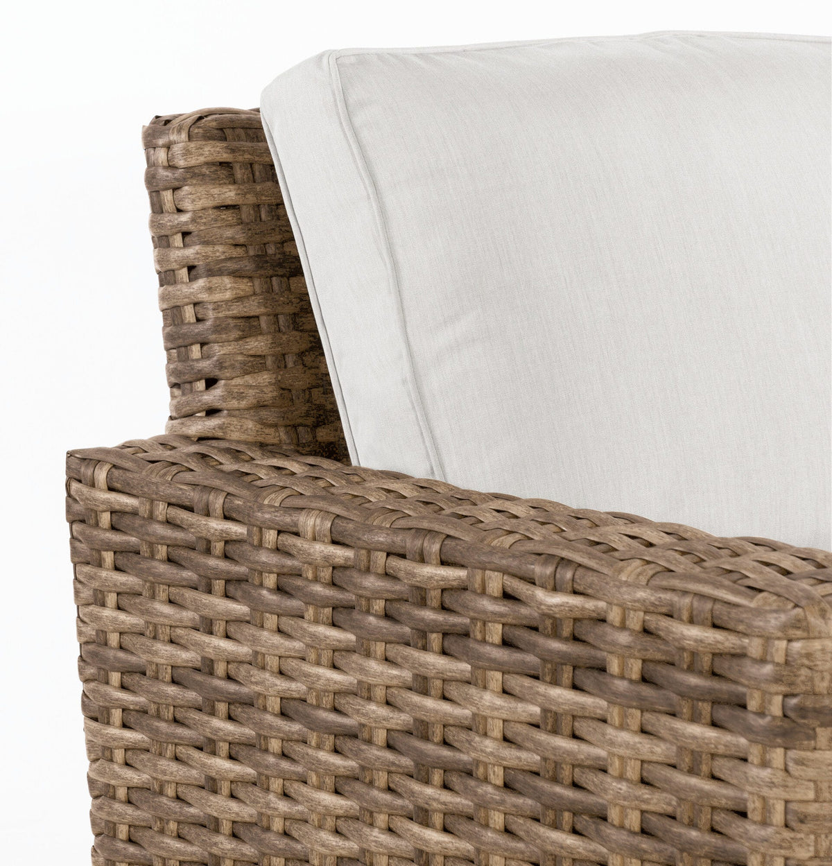 Sunset West Havana Swivel Club Glider in Canvas Flax w/ Self Welt — View 5