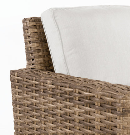 Sunset West Havana Swivel Club Glider in Canvas Flax w/ Self Welt — View 5