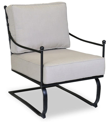 Sunset West Provence Club Rocker in Canvas Flax w/ Self Welt — View 8