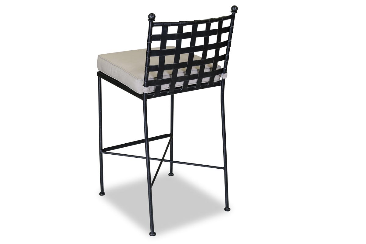 Sunset West Provence Barstool in Canvas Flax w/ Self Welt — View 8