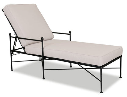 Sunset West Provence Chaise Lounge in Canvas Flax w/ Self Welt — View 10