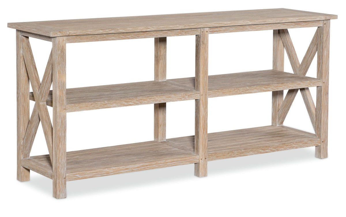 Sunset West Coastal Teak X Console Table — View 3