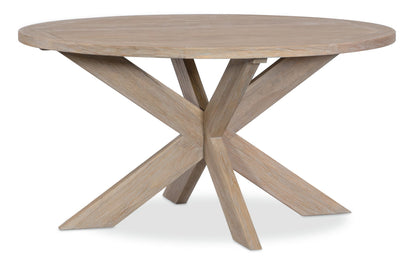 Sunset West Coastal Teak 56" Round Dining Table — View 2