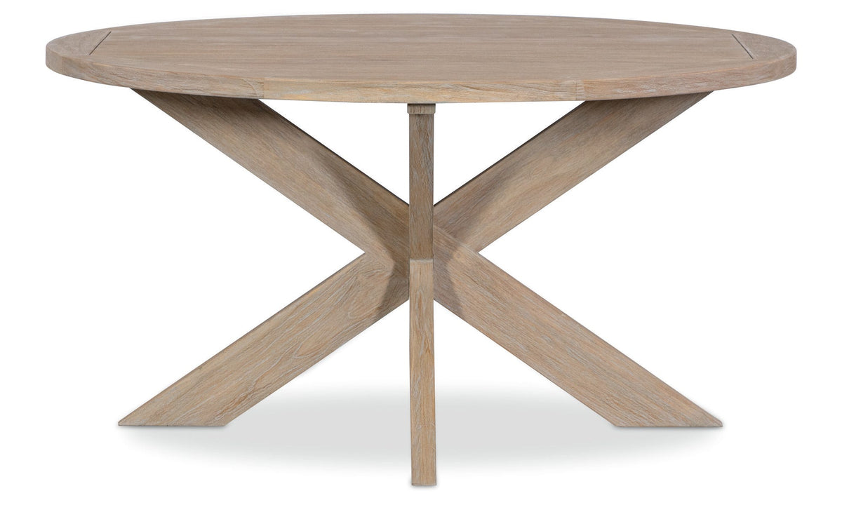 Sunset West Coastal Teak 56" Round Dining Table — View 3
