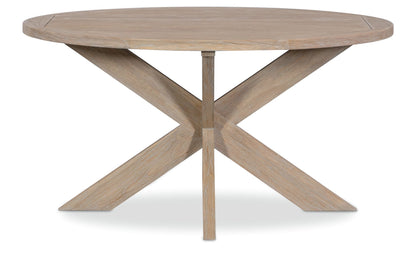 Sunset West Coastal Teak 56" Round Dining Table — View 3