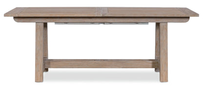Sunset West Coastal Teak Dining Table with Leaf Extension — View 6