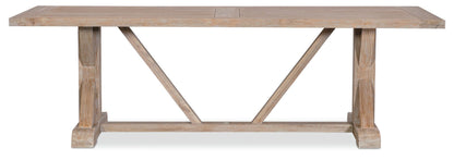 Sunset West Coastal Teak 94 in. Rectangular Trestle Dining Table — View 6