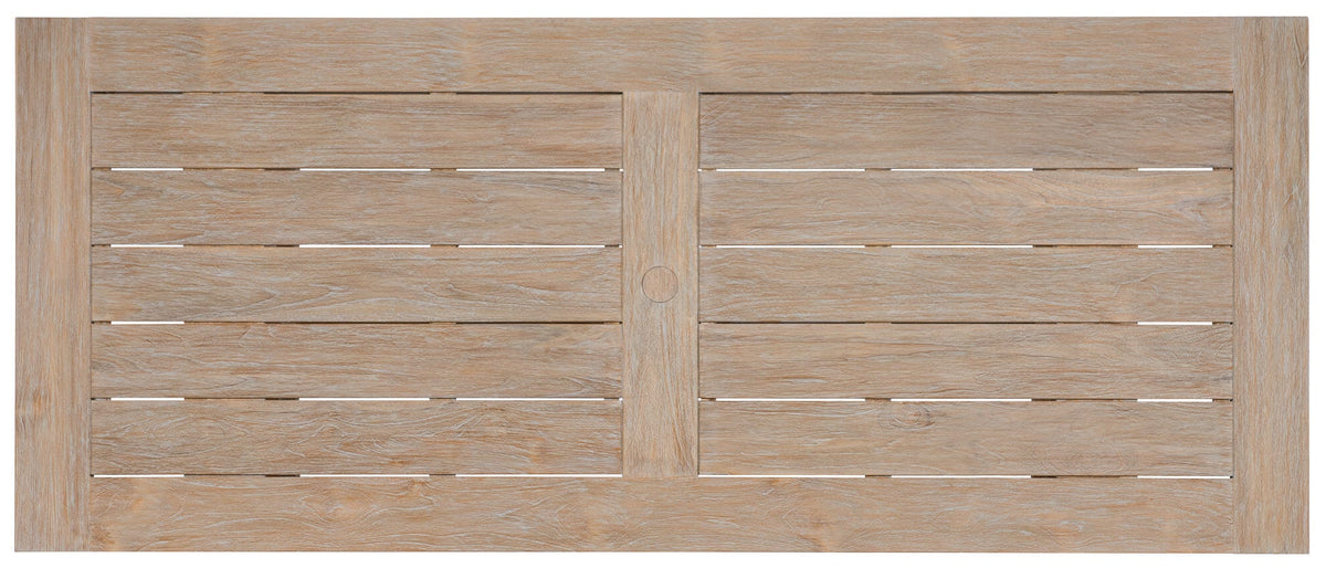 Sunset West Coastal Teak 94 in. Rectangular Trestle Dining Table — View 7