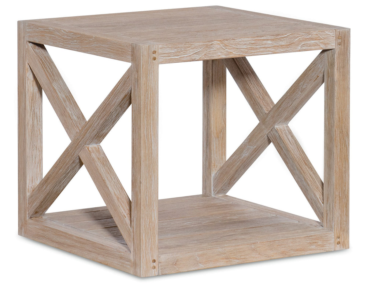 Sunset West Coastal Teak X End Table — View 4