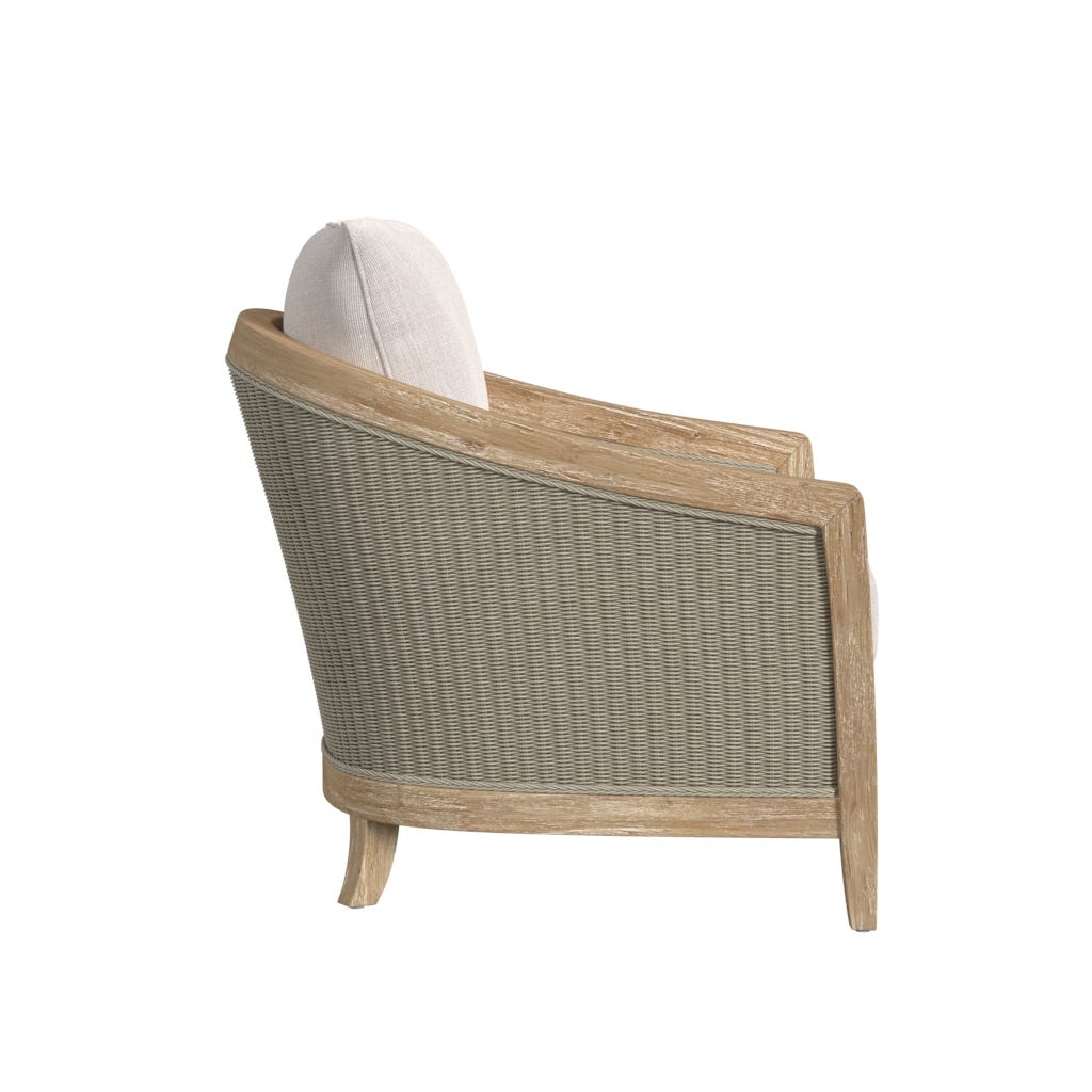 Sunset West Cambria Club Chair in Canvas Canvas w/ Self Welt — View 5