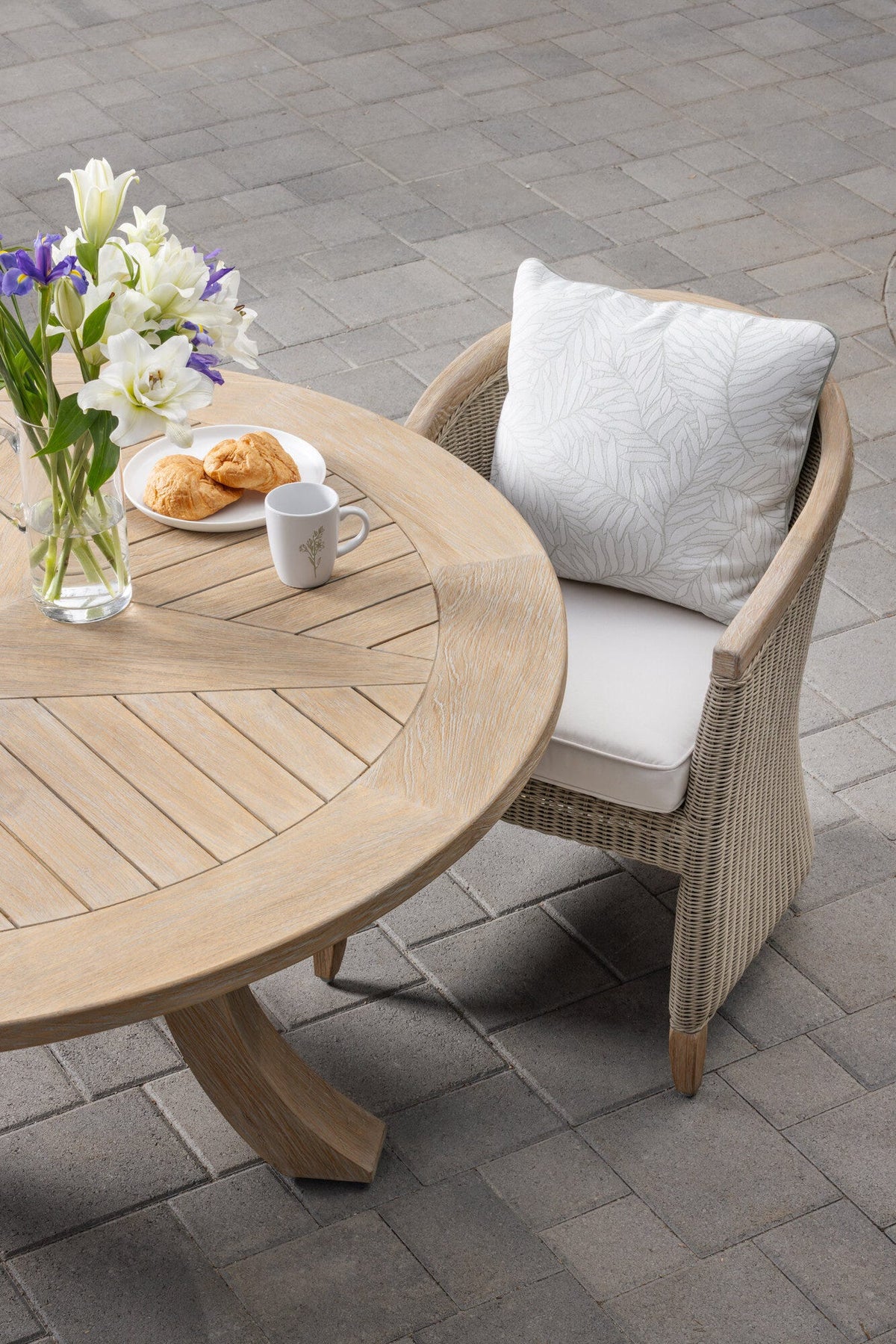 Sunset West Cambria Dining Chair in Canvas Canvas w/ Self Welt — View 11