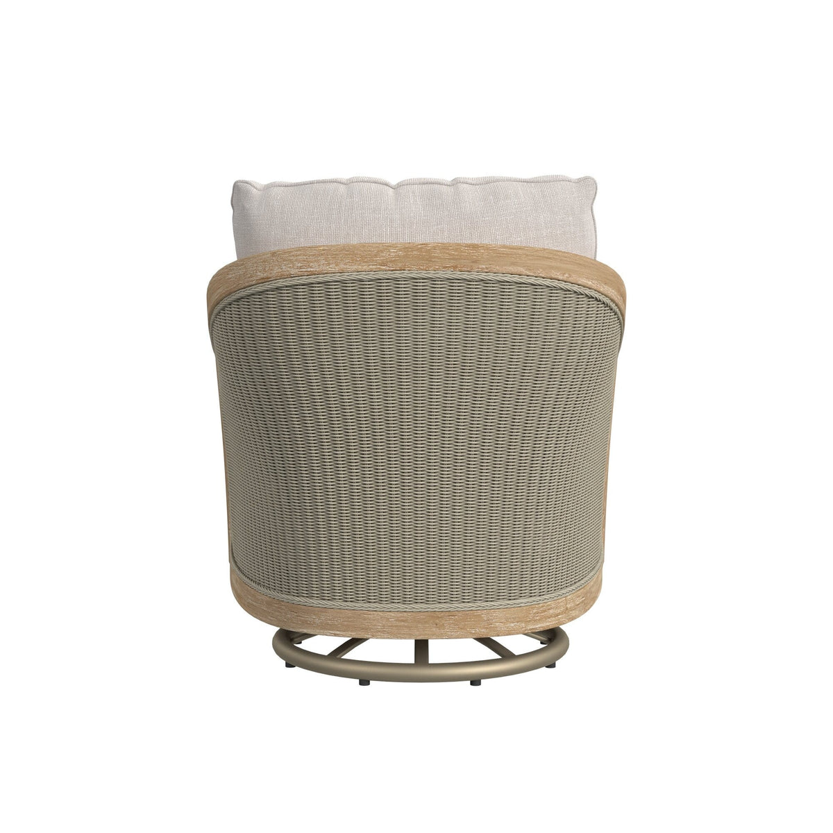 Sunset West Cambria Swivel Club Chair in Canvas Canvas w/ Self Welt — View 12