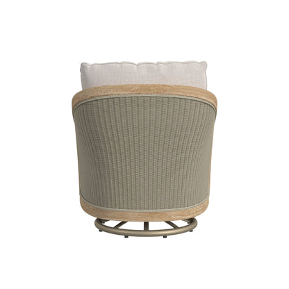 Sunset West Cambria Swivel Club Chair in Canvas Canvas w/ Self Welt — View 12
