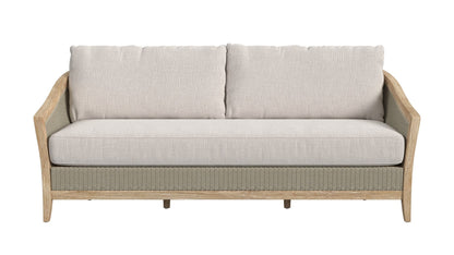 Sunset West Cambria Sofa in Canvas Canvas w/ Self Welt — View 9
