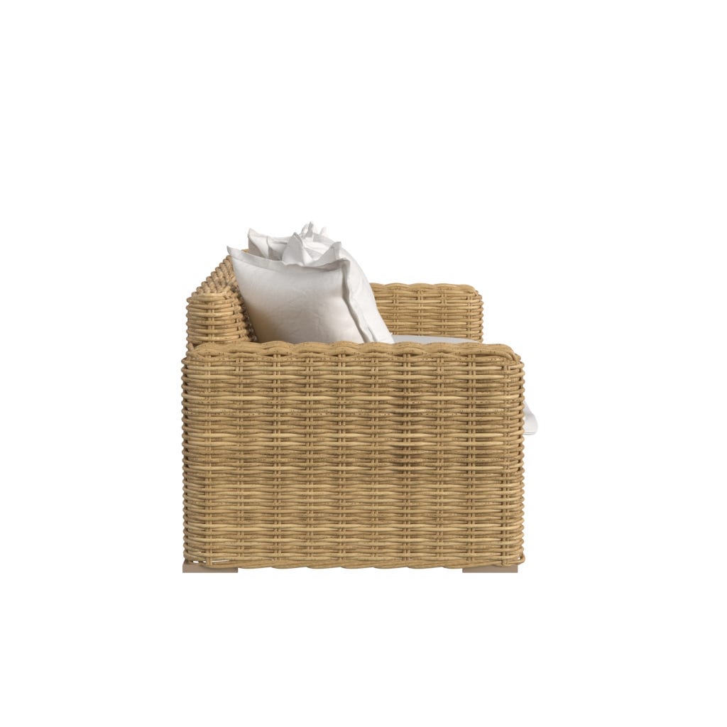 Sunset West Playa Loveseat in Soothe Pearl w/ Flange Welt