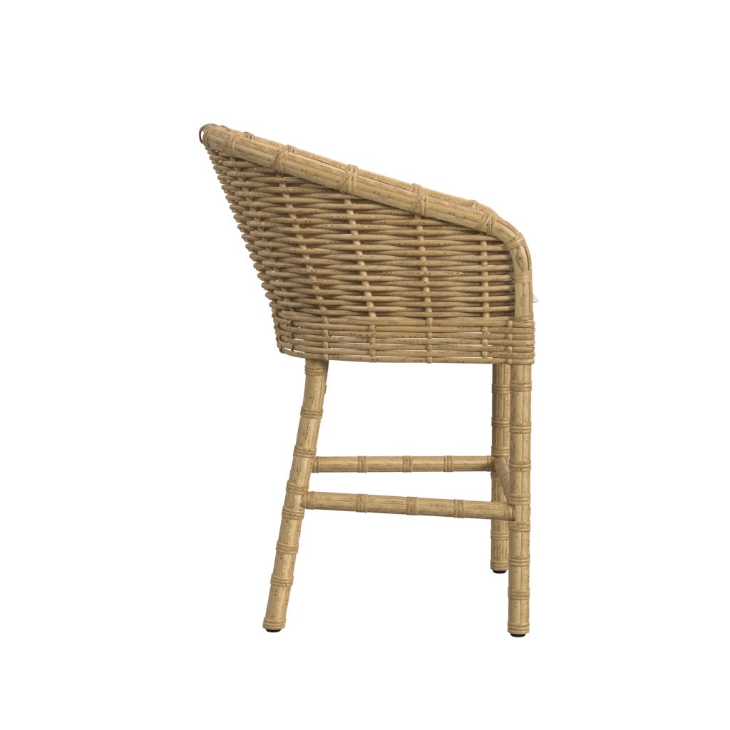 Sunset West Playa Counter Stool in Soothe Pearl w/ Flange Welt