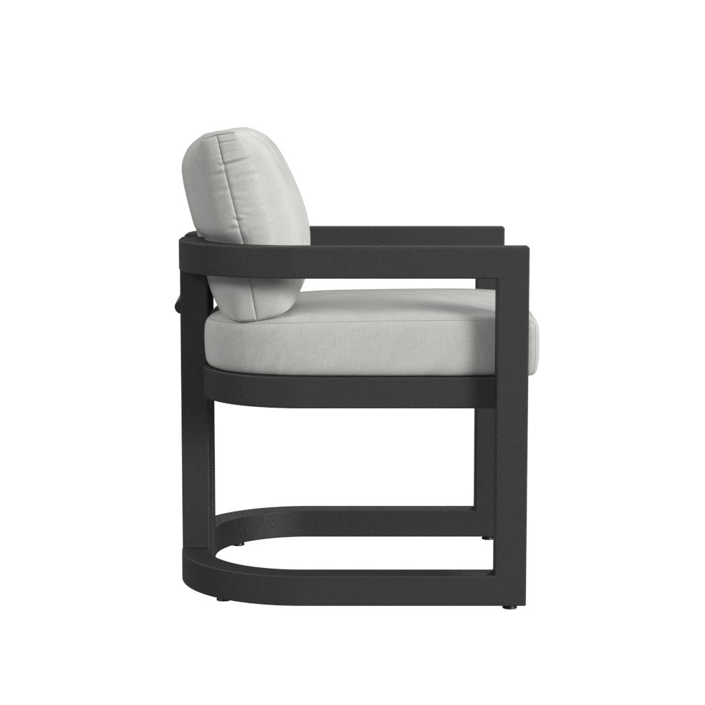 Sunset West Malibu Dining Chair in Cast Silver, No Welt — View 3
