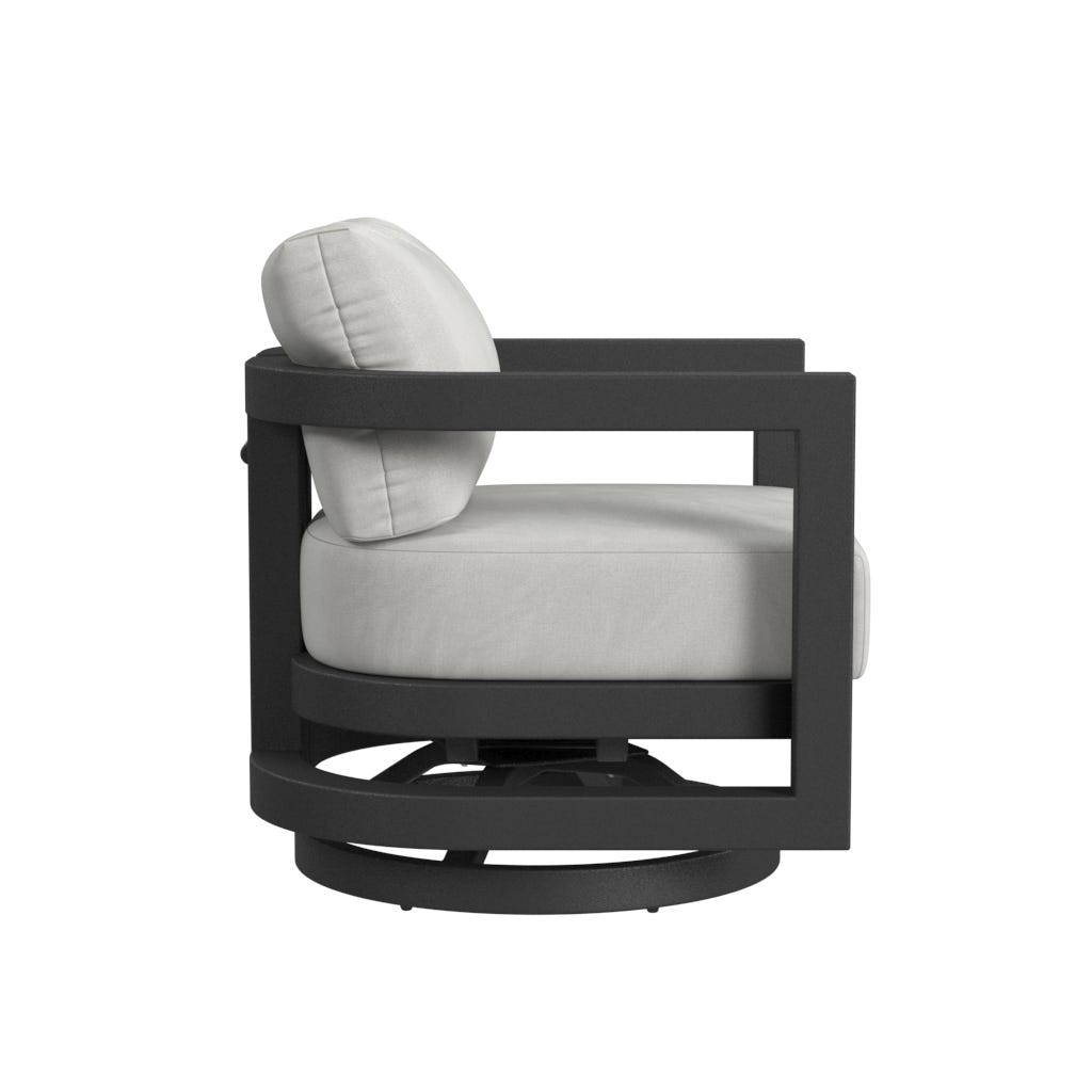 Sunset West Malibu Swivel Chair in Cast Silver, No Welt — View 2