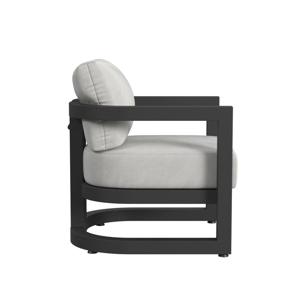Sunset West Malibu Club Chair in Cast Silver, No Welt — View 2
