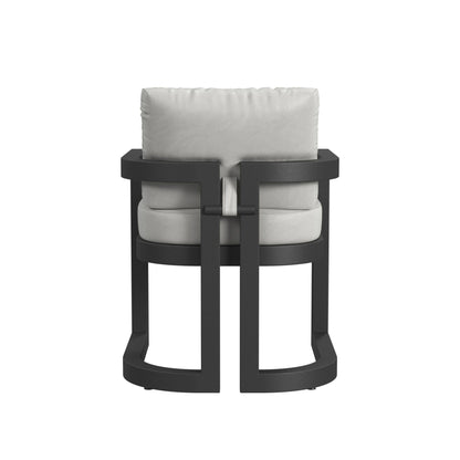 Sunset West Malibu Dining Chair in Cast Silver, No Welt — View 12
