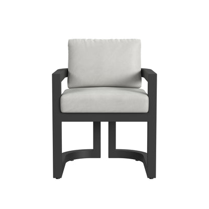 Sunset West Malibu Dining Chair in Cast Silver, No Welt — View 9