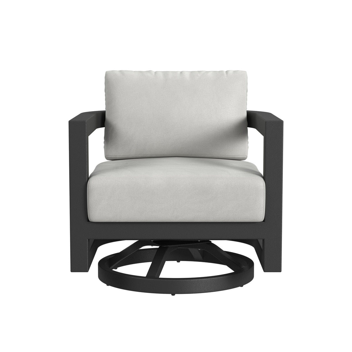 Sunset West Malibu Swivel Chair in Cast Silver, No Welt — View 8
