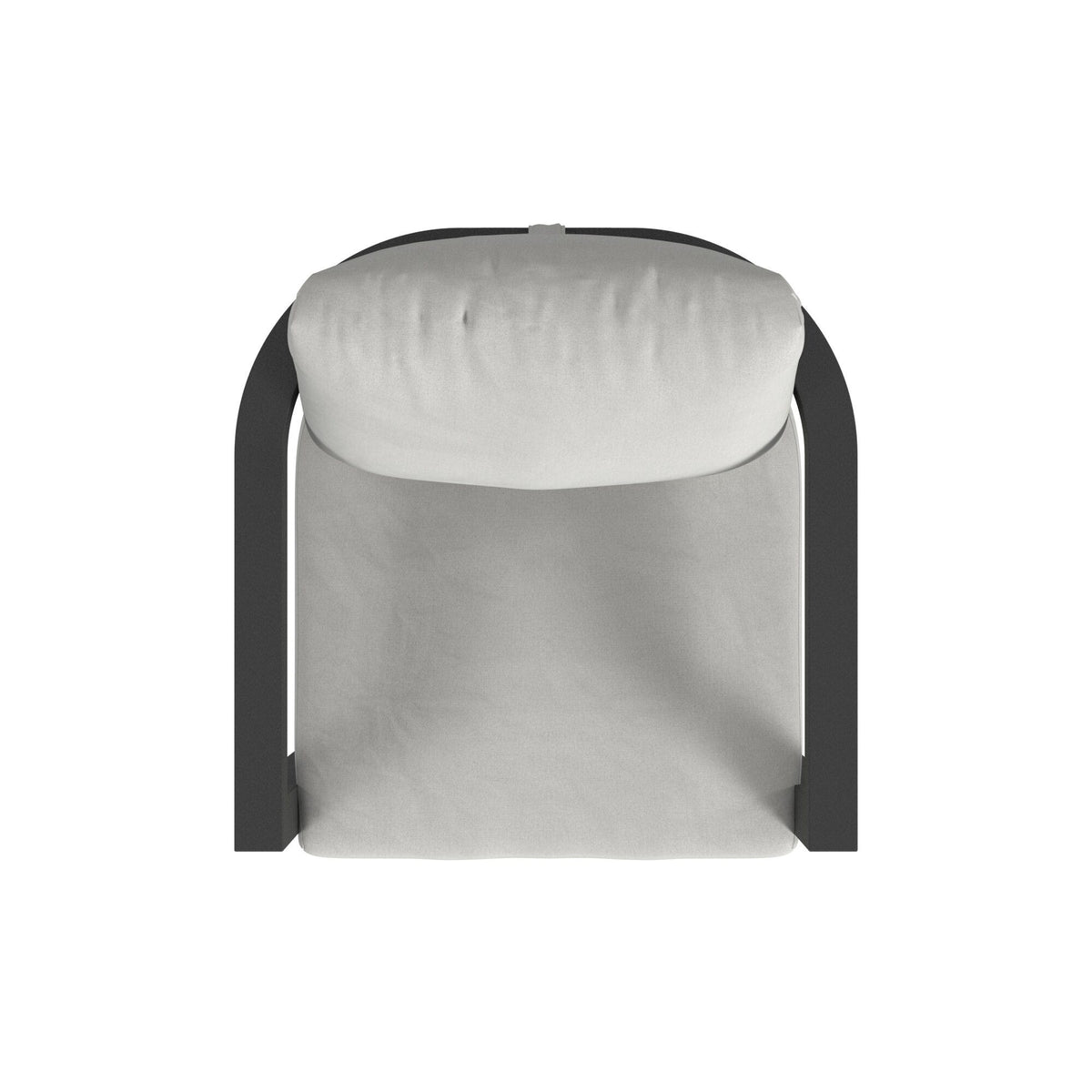 Sunset West Malibu Barstool in Cast Silver, No Welt — View 6