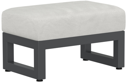 Sunset West Malibu Ottoman in Cast Silver, No Welt — View 2