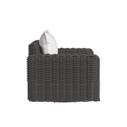 Sunset West Cabo Oversized Swivel Club Chair in Soothe Pearl w/ Flange Welt