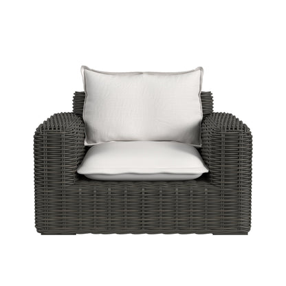 Sunset West Cabo Oversized Club Chair in Soothe Pearl w/ Flange Welt — View 6