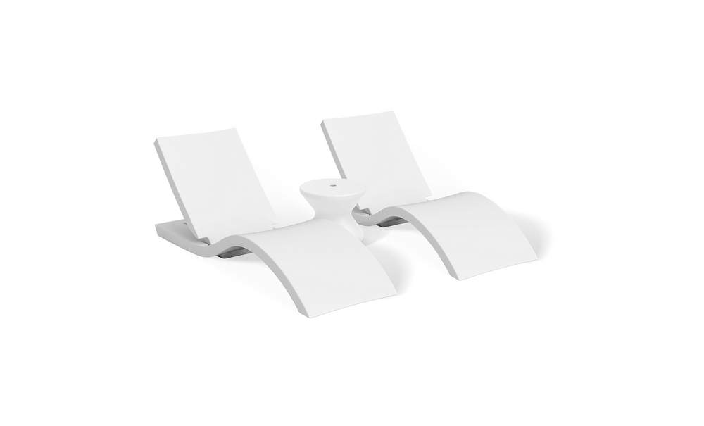 Adjustable Chaise and Side Table In-Pool & Patio Set