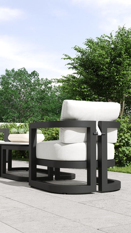 Sunset West Malibu Club Chair in Cast Silver, No Welt — View 5