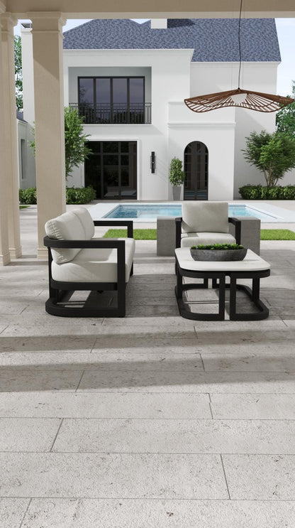 Sunset West Malibu Sofa in Cast Silver, No Welt — View 2