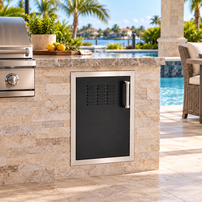 Fire Magic Black Door with Tank Tray
