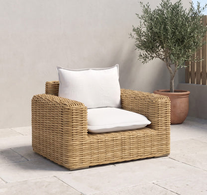 Sunset West Playa Club Chair in Soothe Pearl w/ Flange Welt — View 5