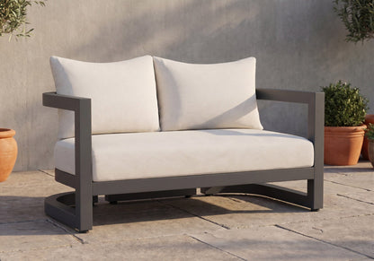 Sunset West Malibu Loveseat in Cast Silver, No Welt — View 3