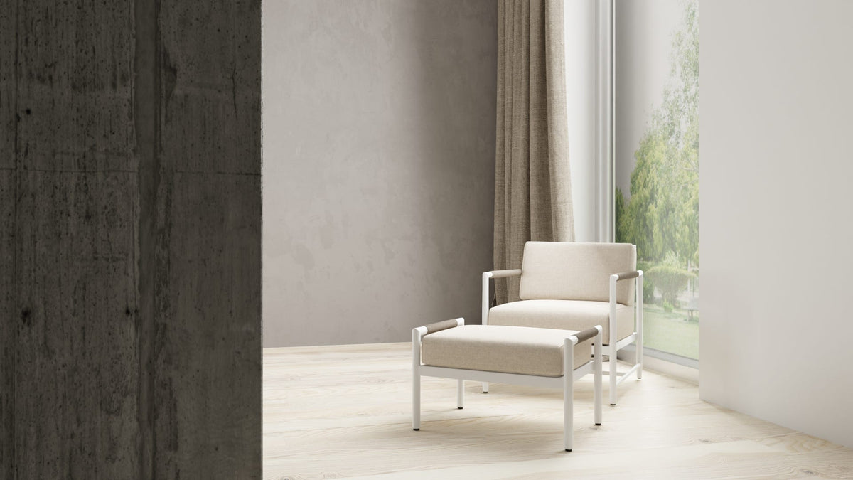 Sunset West Sabbia Club Chair in Echo Ash, No Welt — View 3