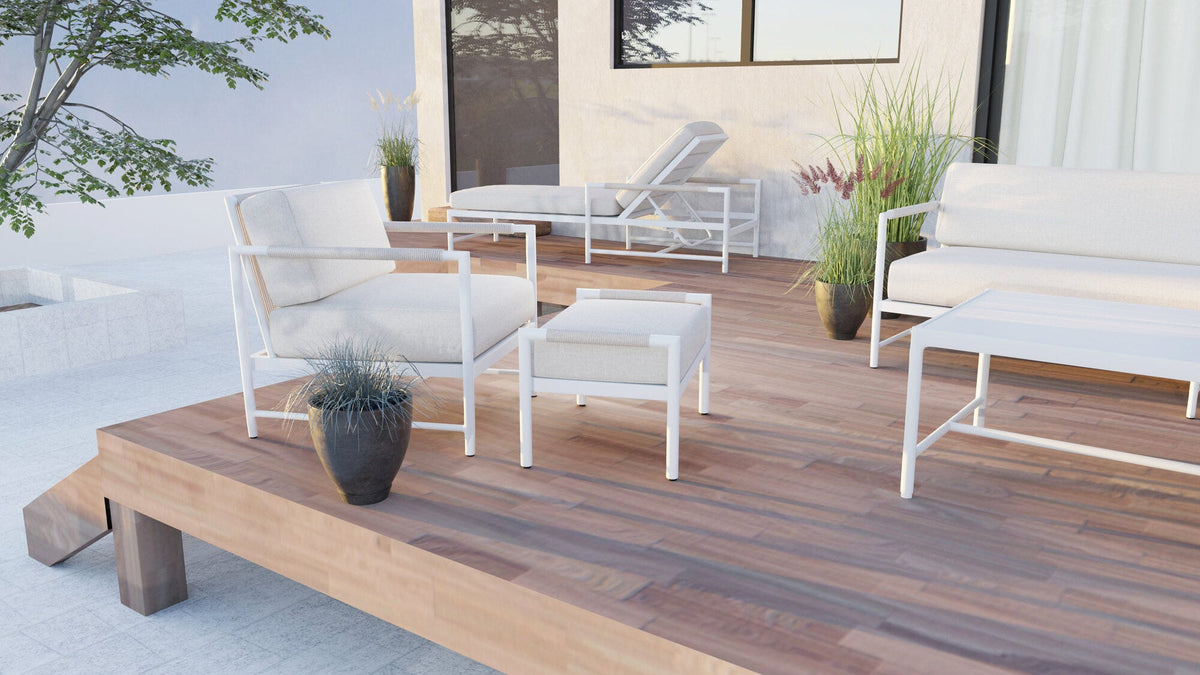 Sunset West Sabbia Chaise in Echo Ash, No Welt — View 4
