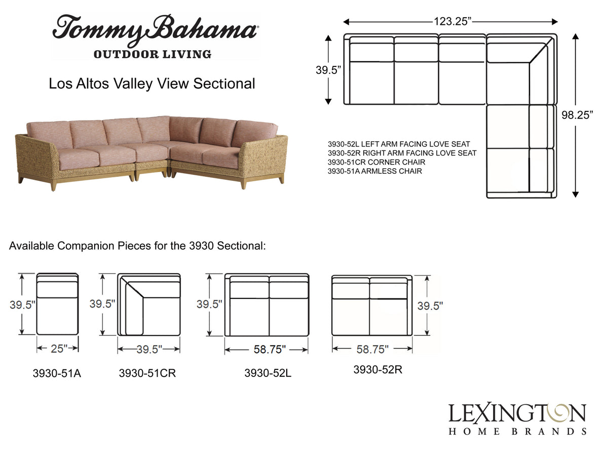 Tommy Bahama Outdoor Los Altos Valley View Sectiona — View 4