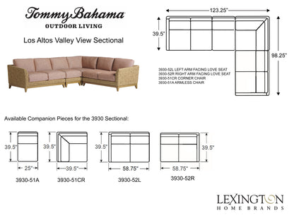 Tommy Bahama Outdoor Los Altos Valley View Sectiona — View 4