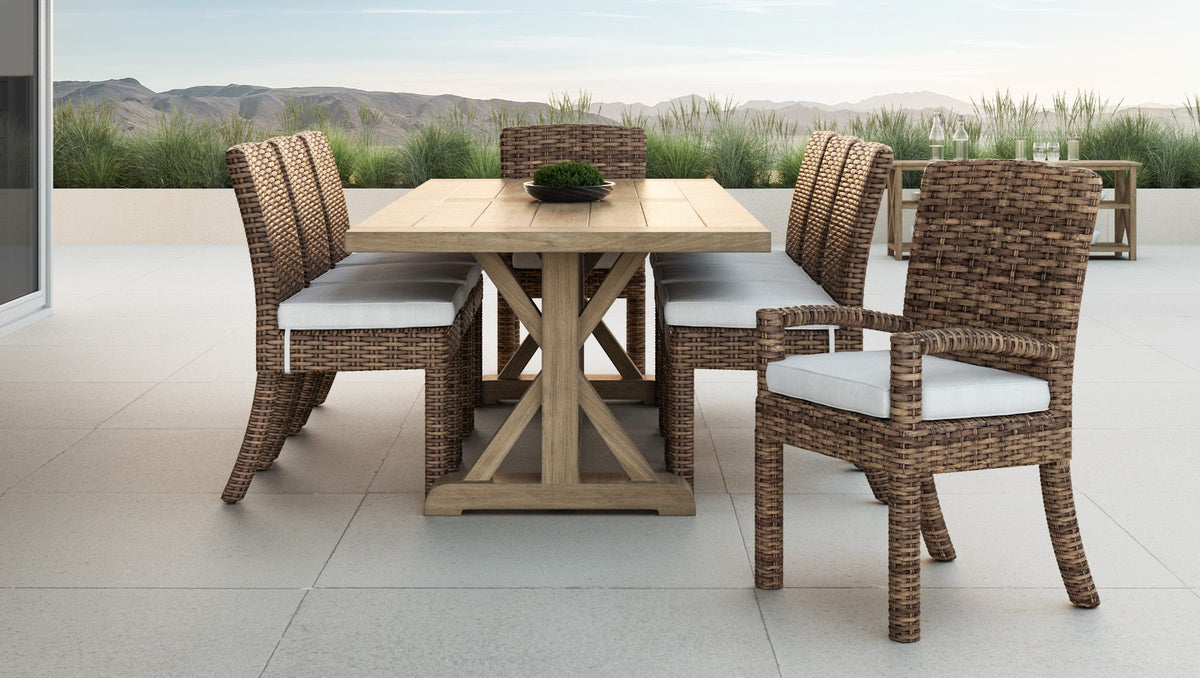 Sunset West Havana Dining Chair in Canvas Flax w/ Self Welt — View 4