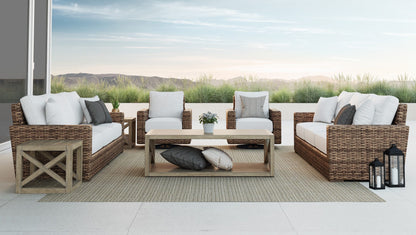 Sunset West Havana Sofa in Canvas Flax w/ Self Welt — View 7