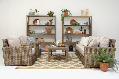Sunset West Coastal Teak Rectangular Coffee Table — View 5