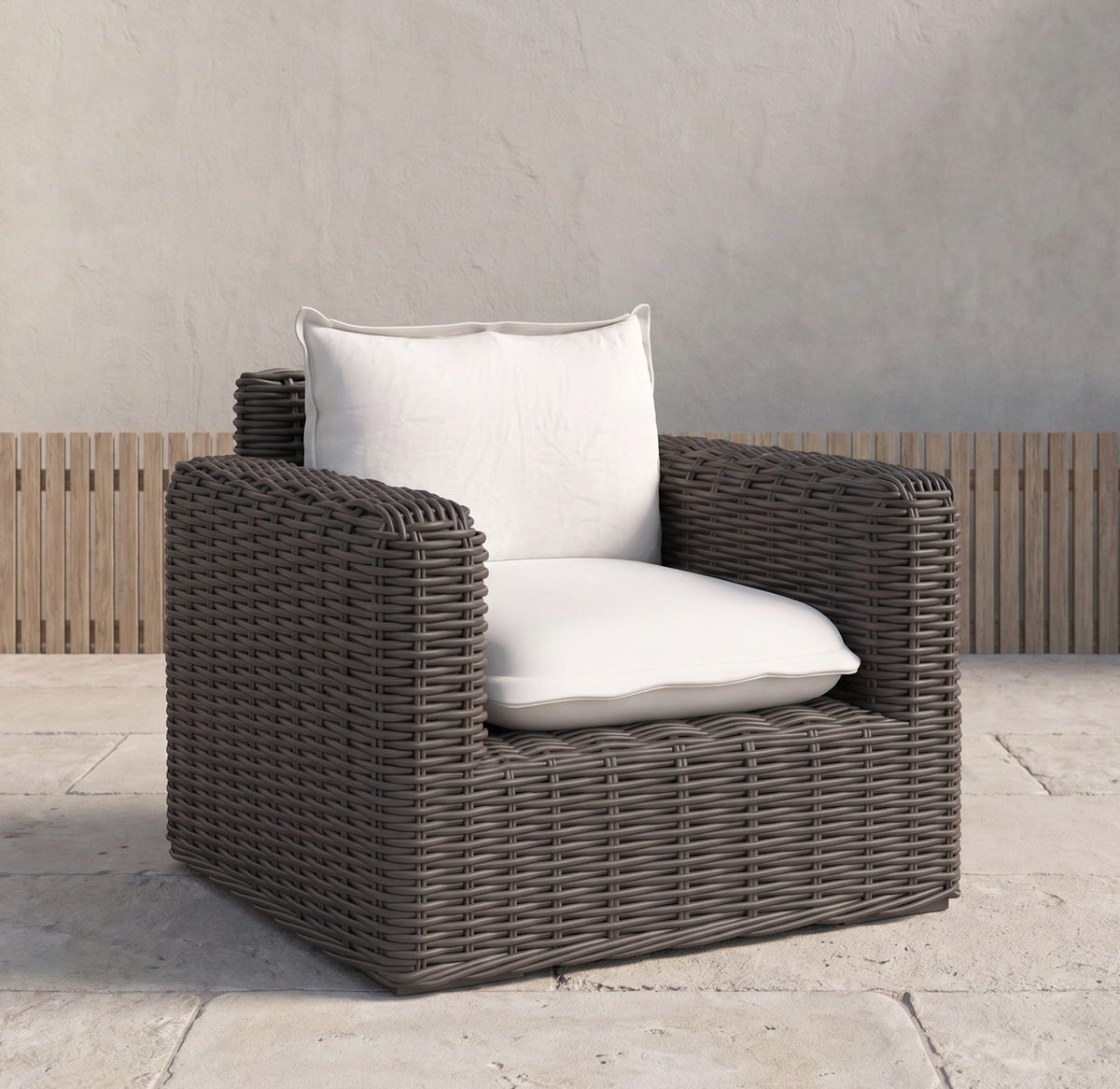 Sunset West Cabo Club Chair in Soothe Pearl w/ Flange Welt — View 5