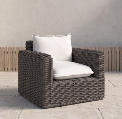 Sunset West Cabo Club Chair in Soothe Pearl w/ Flange Welt — View 5